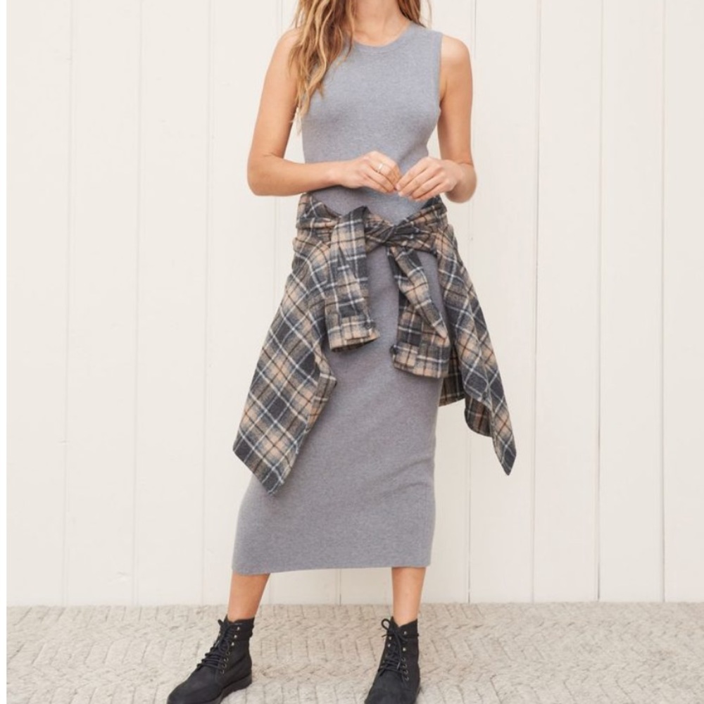 JENNI KAYNE Sleeveless Sweater Dress in Gray NWOT